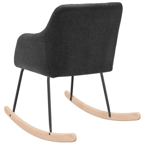 vidaXL Scaun balansoar, gri &icirc;nchis, material textil