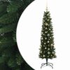 vidaXL Brad de Crăciun artificial &icirc;ngust cu globuri 120 cm 150 LED-uri