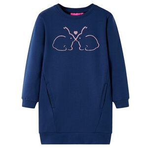 vidaXL Rochie hanorac pentru copii, bleumarin, 92