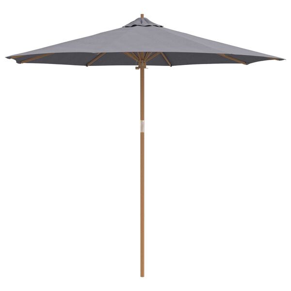 vidaXL Parasol de Grădină Gri &icirc;nchis &Oslash; 270 x 260 cm Bambus