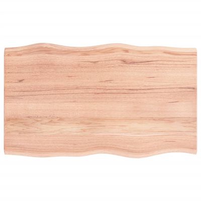 vidaXL Blat masă, 100x60x2 cm, maro, lemn stejar tratat contur organic