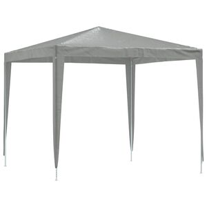 vidaXL Cort pentru Petreceri 250 x 250 x 240 cm Gri deschis PE și oțel