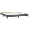 vidaXL Pat box spring cu saltea, gri &icirc;nchis, 180x210 cm, catifea
