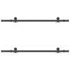vidaXL Set feronerie pentru uși glisante, negru, 152,5 cm, oțel