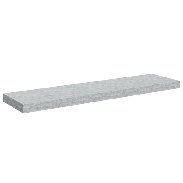 vidaXL Raft de perete suspendat, gri beton, 90x23,5x3,8 cm, MDF