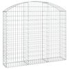 vidaXL Coș gabion arcuit, 150x30x120/140 cm, fier galvanizat