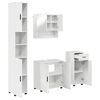 vidaXL Set de mobilier pentru baie cu sertar cu ușă 4 pcs Alb lucios