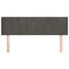 vidaXL Tăblie de pat cu aripioare gri &icirc;nchis 147x16x78/88 cm catifea