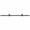 vidaXL Set feronerie pentru ușă glisantă, negru, 183 cm, oțel