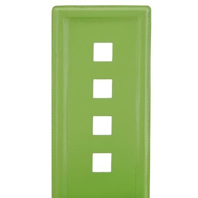 vidaXL Scaune de bucătărie, 4 buc., verde, piele ecologică