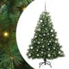 vidaXL Brad de Crăciun artificial cu 150 LED Verde 150 cm PE și PVC