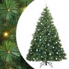 vidaXL Brad de Crăciun artificial cu 300 LED Verde 240 cm PE și PVC