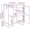 vidaXL Bufet 2 pcs Lemn vechi 60 x 35 x 70 cm