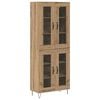 vidaXL Bufet Stejar Artizanal 69,5 x 34 x 90 cm Lemn compozit