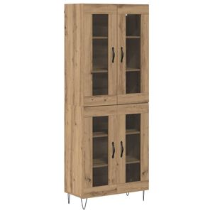 vidaXL Bufet Stejar Artizanal 69,5 x 34 x 180 cm Lemn compozit
