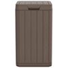 vidaXL Coș de gunoi pentru exterior, maro, 38x38x65 cm, PP