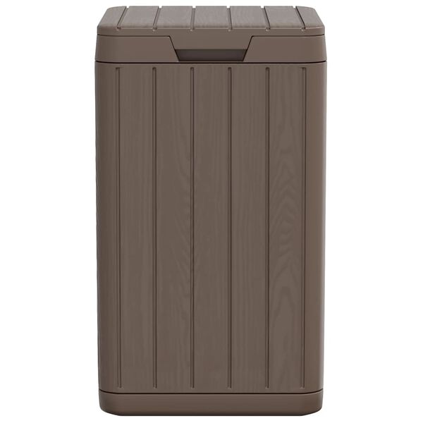 vidaXL Coș de gunoi pentru exterior, maro, 38x38x65 cm, PP