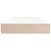 vidaXL Saltea cu arcuri buzunar, fermitate medie, cappuccino, 100x200x20 cm, piele eco