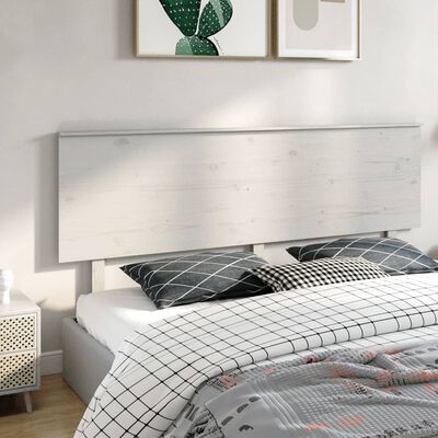 vidaXL Tăblie de pat, alb, 204x6x82,5 cm, lemn masiv de pin