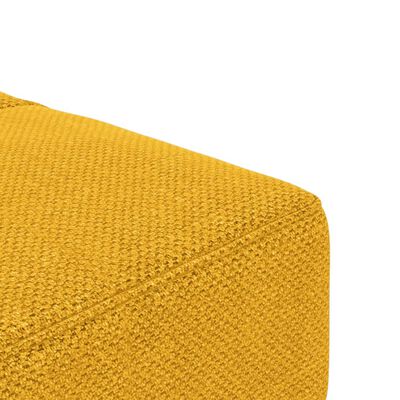 vidaXL Canapea extensibilă cu 2 locuri, 2 perne, galben, textil
