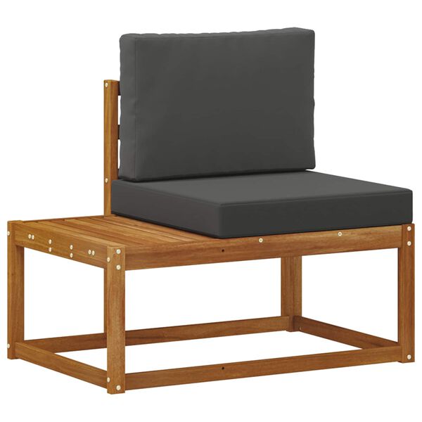 vidaXL Canapea de exterior cu pernă 2 Bucată Natural și Antracit