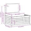 vidaXL Canapea de exterior cu braț final natural 91 x 63 x 73 cm