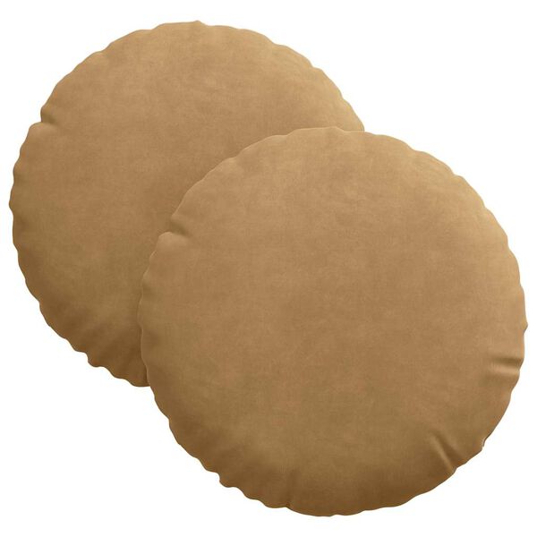 vidaXL Perne de Șezut 2 pcs Maro Ø 40 x 13 cm Catifea