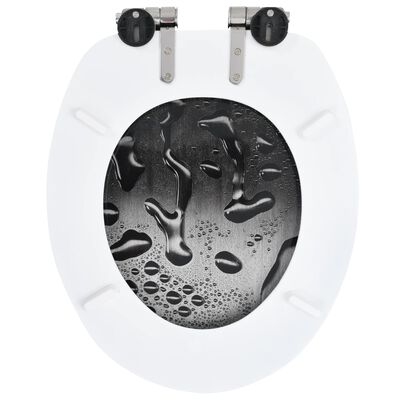 vidaXL Capace WC închidere silențioasă 2 buc. MDF design picătură apă