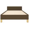 vidaXL Cadru de pat fără saltea, maro &icirc;nchis, 100x200 cm, textil