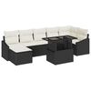 vidaXL Set de canapele pentru grădină 8 buc. Negru și Crem