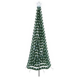 vidaXL Brad de Crăciun LED, din beteală, cu țăruș EKENAS 250 cm