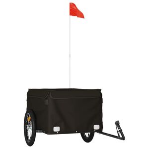vidaXL Remorcă pentru biciclete, negru, 45 kg, fier