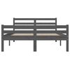 vidaXL Cadru de pat, gri, 140x190 cm, lemn masiv de pin
