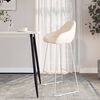vidaXL Scaun de bar, crem, catifea