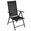 vidaXL Set mobilier exterior, scaune pliante, 5 piese, negru, aluminiu