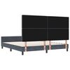 vidaXL Pat cu arcuri cu headboard Gri &icirc;nchis 180 x 200 cm Catifea