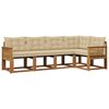 vidaXL Set de canapele de exterior cu pernă 5 pcs Natural și Bej