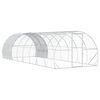 vidaXL Căsuță pentru pui Argintiu 800 x 300 x 200 cm Oțel Galvanizat