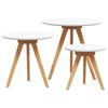 vidaXL Masă de cafea 3 buc. Maro 50 x 50 x 46 cm Lemn de Nuc Solid