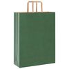 vidaXL Saci de h&acirc;rtie 250 buc cu m&acirc;nere verde 32x12x42 cm