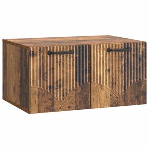 vidaXL Oglindă TV montată pe perete Lemn vechi 59,5 x 41 x 30 cm