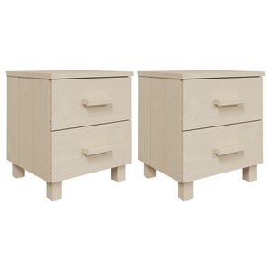 vidaXL Noptiere HAMAR 2 buc, maro miere, 40x35x44,5 cm, lemn masiv pin