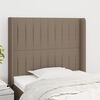 vidaXL Tăblie de pat cu aripioare gri taupe 83x16x118/128 cm textil