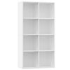 vidaXL Bibliotecă/Dulap, alb, 66x30x130 cm, lemn prelucrat