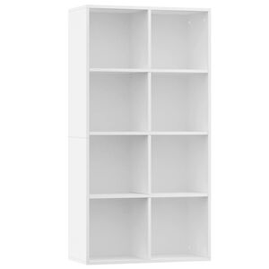 vidaXL Bibliotecă/Dulap, alb, 66x30x130 cm, lemn prelucrat