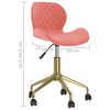 vidaXL Scaune de bucătărie pivotante, 2 buc., roz, catifea