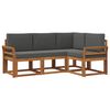 vidaXL Set de canapele de exterior 4 buc. Natural și Antracit