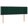 vidaXL Tăblie de pat cu aripioare verde &icirc;nchis 147x16x78/88 cm catifea