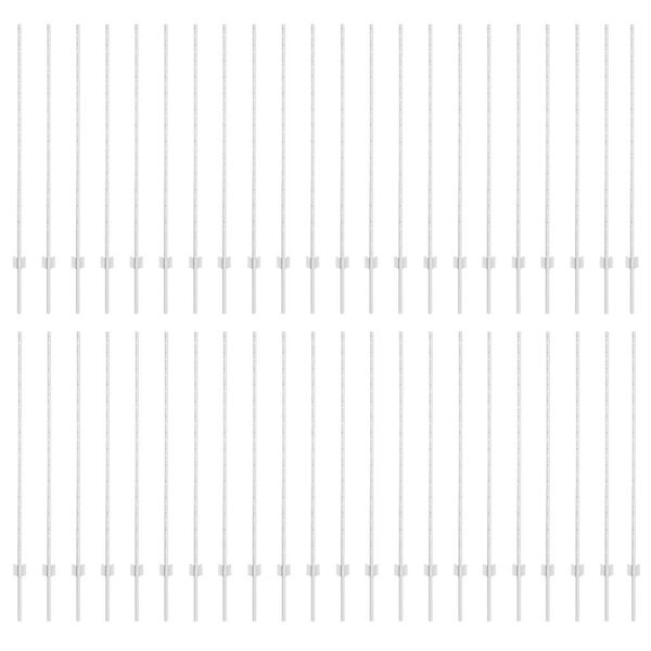 vidaXL Stâlpi de Gard Manual 88 pcs Argintiu 180 cm Oțel