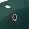 vidaXL Chiuvetă lux preaplin verde închis mat 58,5x39 cm ceramică oval